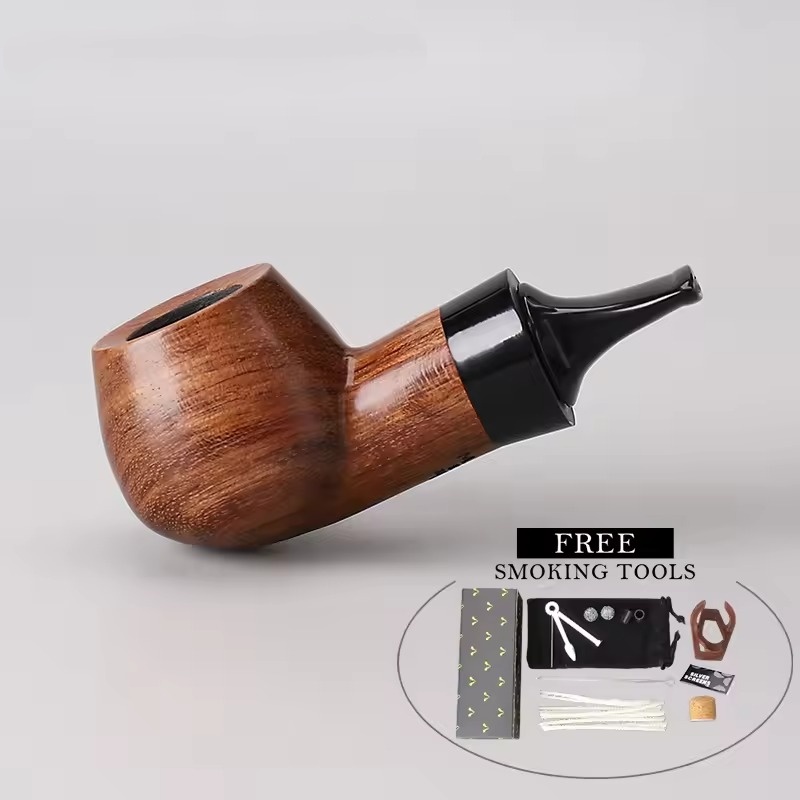 Rosewood tobacco pipe, cavity pipe, 3mm pipe channel